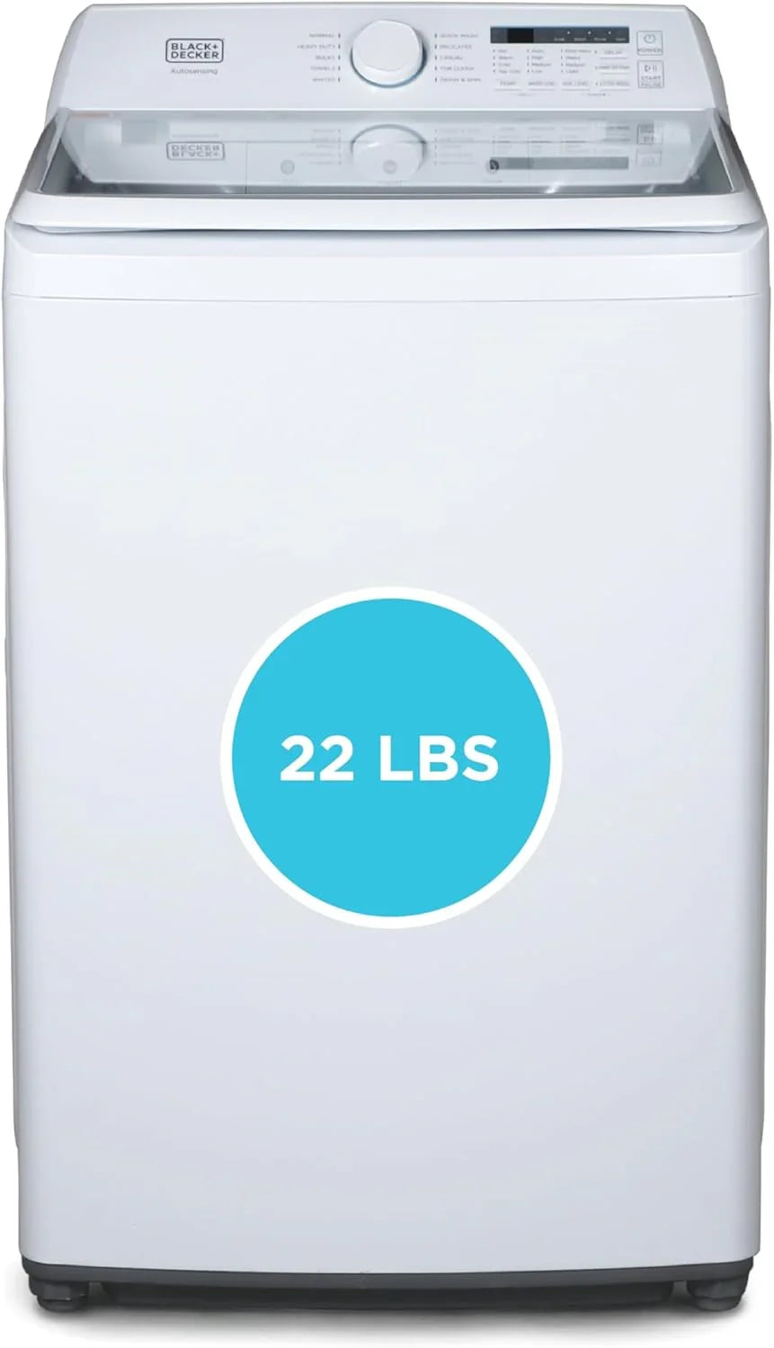 BLACK DECKER 0.9 Cu. Ft. Portable Washing Machine - 5 Wash Cycles