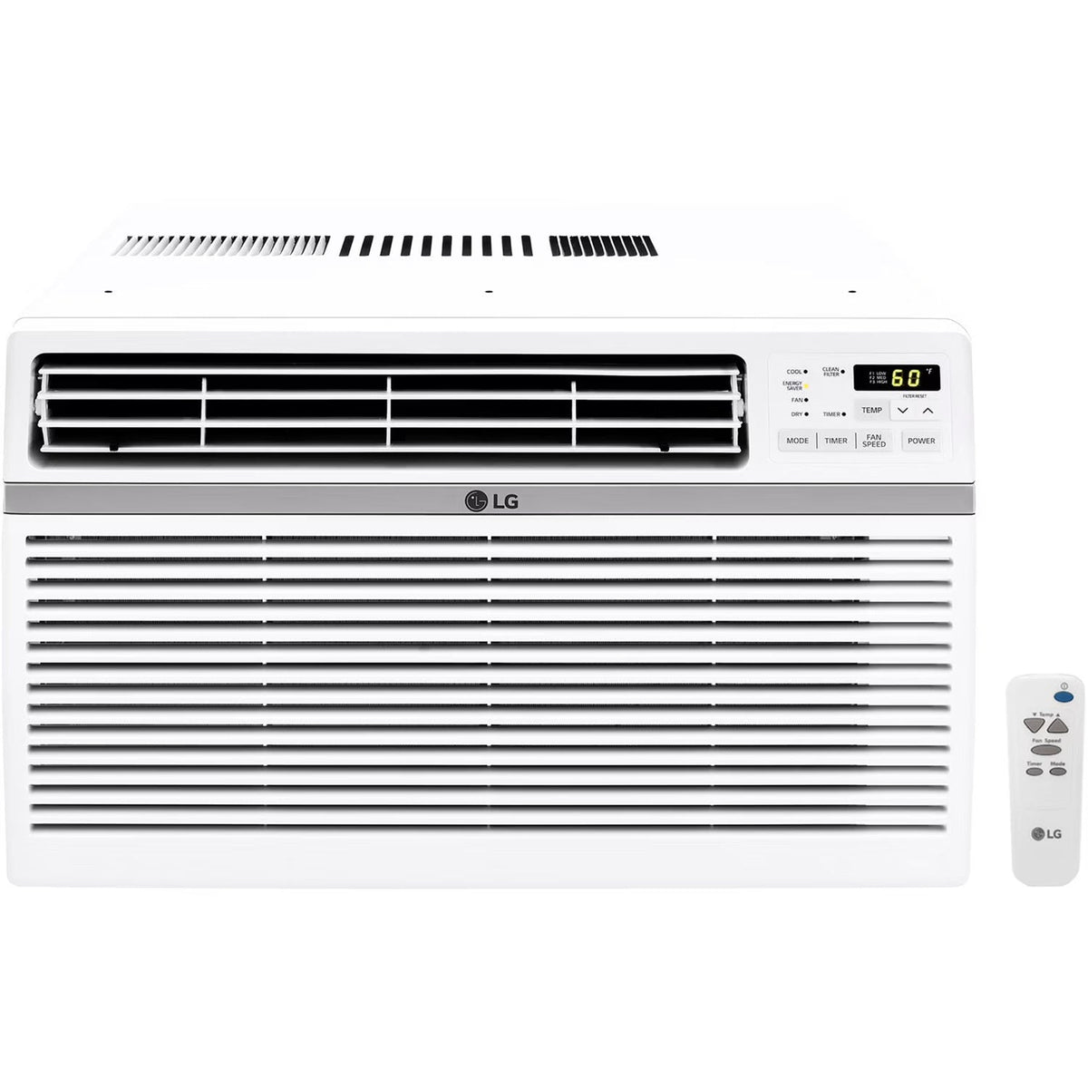 LG 8,000 BTU 340 Sq ft Window Air Conditioner with Remote Control, White, LW8016ER