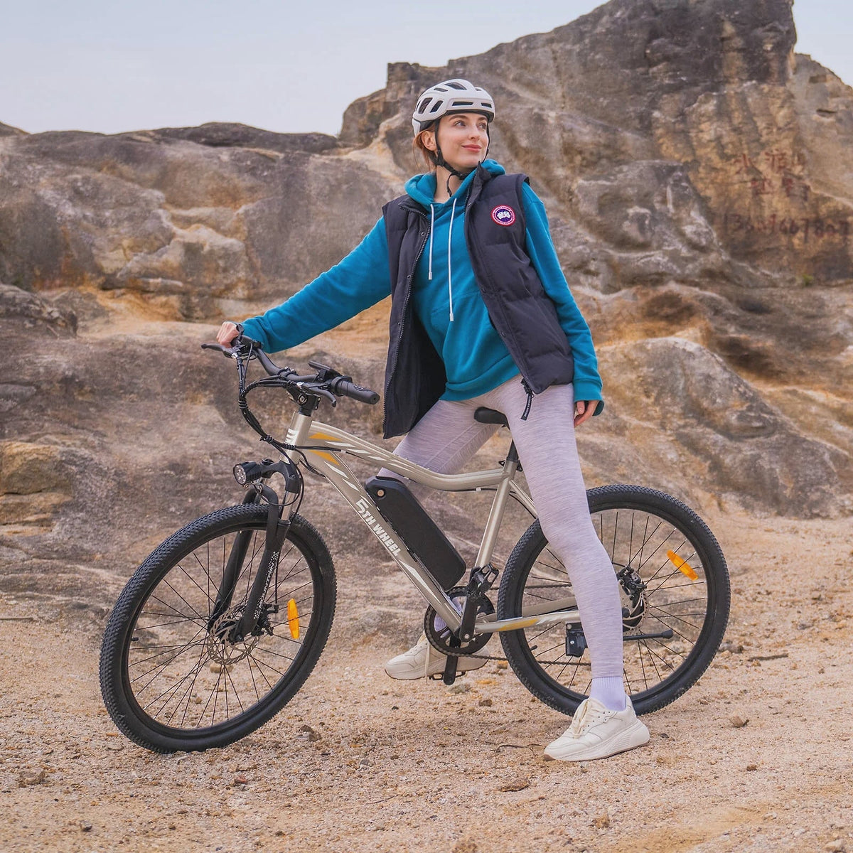5TH WHEEL W17B 26 in Electric Bike for Adult, 500W Peak Electric Bike with 36V 10.4Ah Removable Battery, Electric Bicycle with 7 Speed, UL2849
