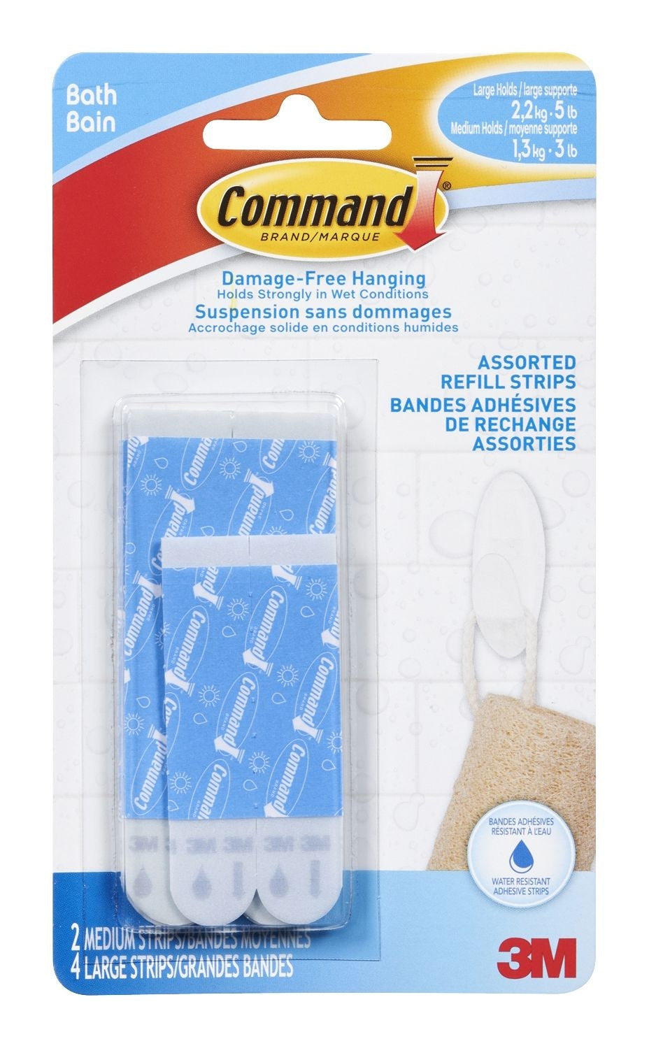Bathroom Refill Strips, Assorted Sizes