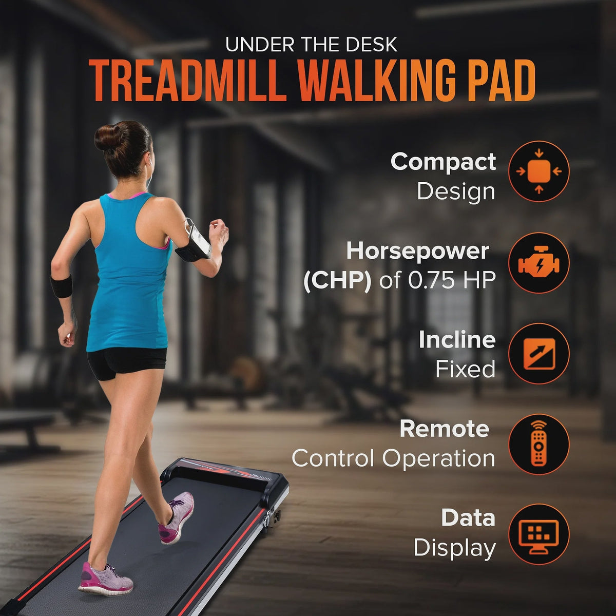 Cardio Flex Folding Treadmill Running Machine Dual Display Screen, 220 lbs. Capacity