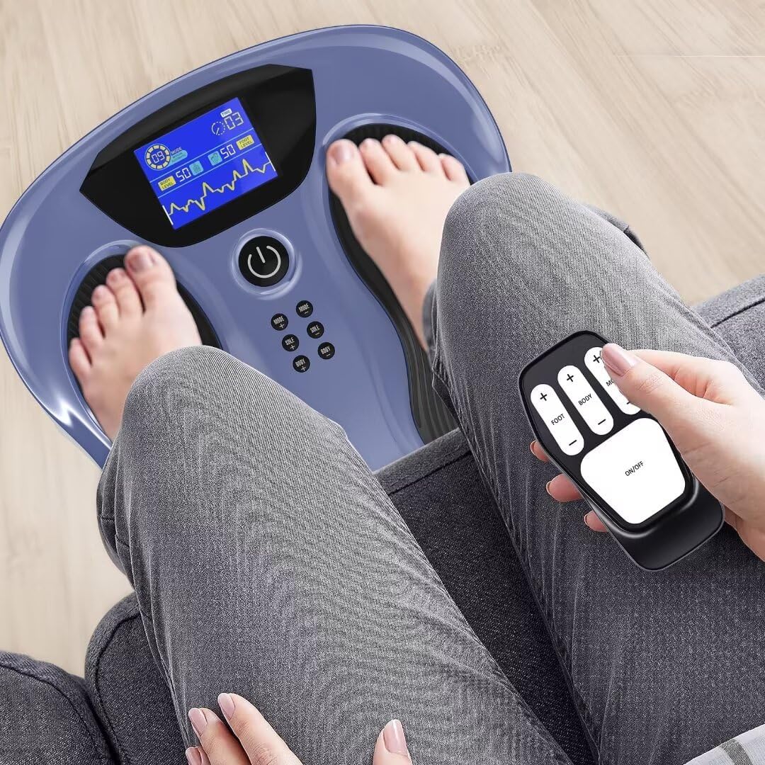 Professional Edition Foot Neuromuscular Stimulator, an electric stimulation/percutaneous nerve electrical stimulation foot massager used to relieve pain caused by nerve disorders and promote blood circulation in the legs. TENS Muscle Stimulator - A s