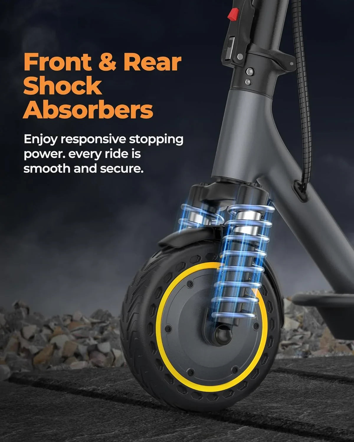 Electric Scooter Adults,Max 19/27/49 Miles Ranges,Top Speed 19/22 mph,350/750W Peak Motor, Folding E-Scooter with Dual Braking Dual Suspension