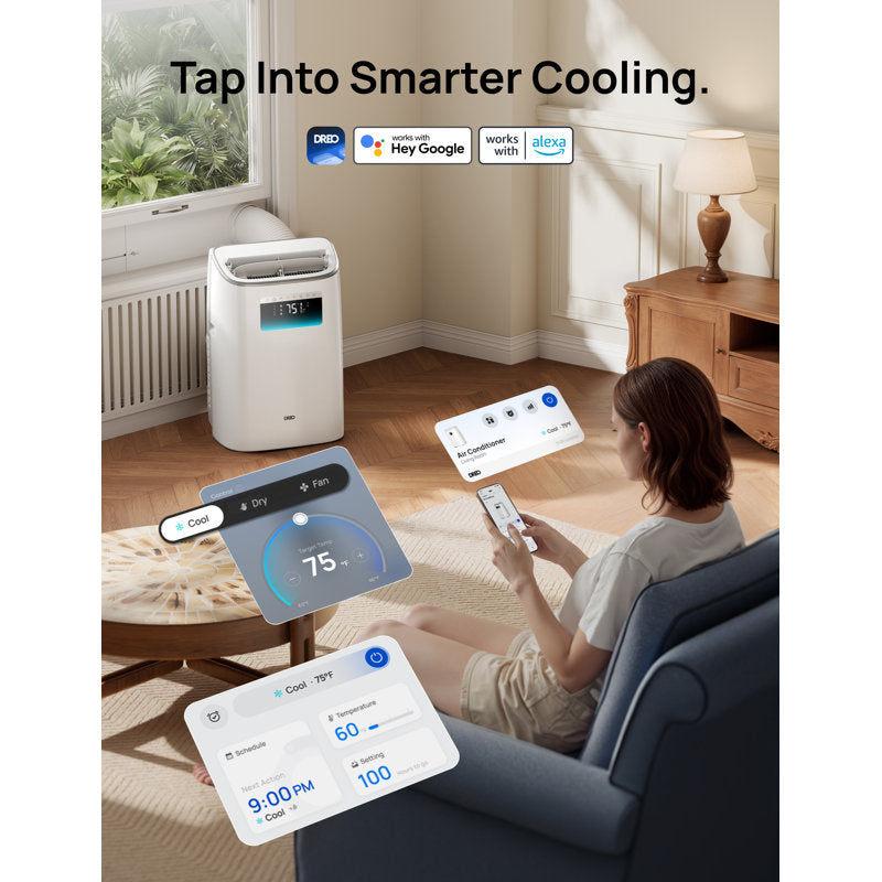 DR-HAC012S 8,000 BTU Smart Portable Air Conditioner – White