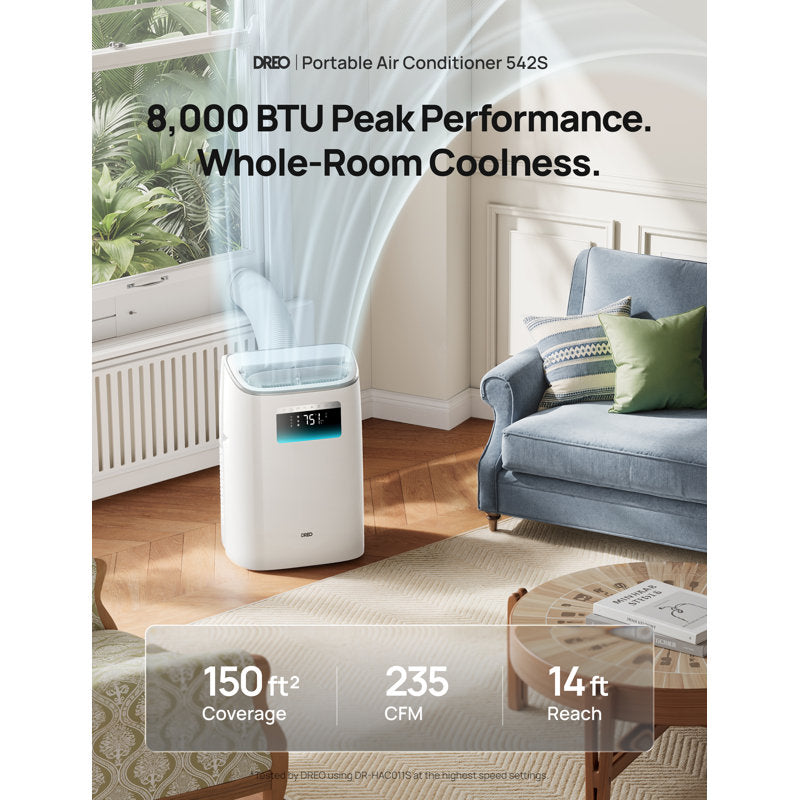 DR-HAC012S 8,000 BTU Smart Portable Air Conditioner – White