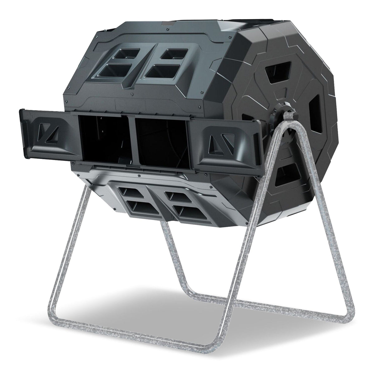 Tumbling Composter with Two Chambers