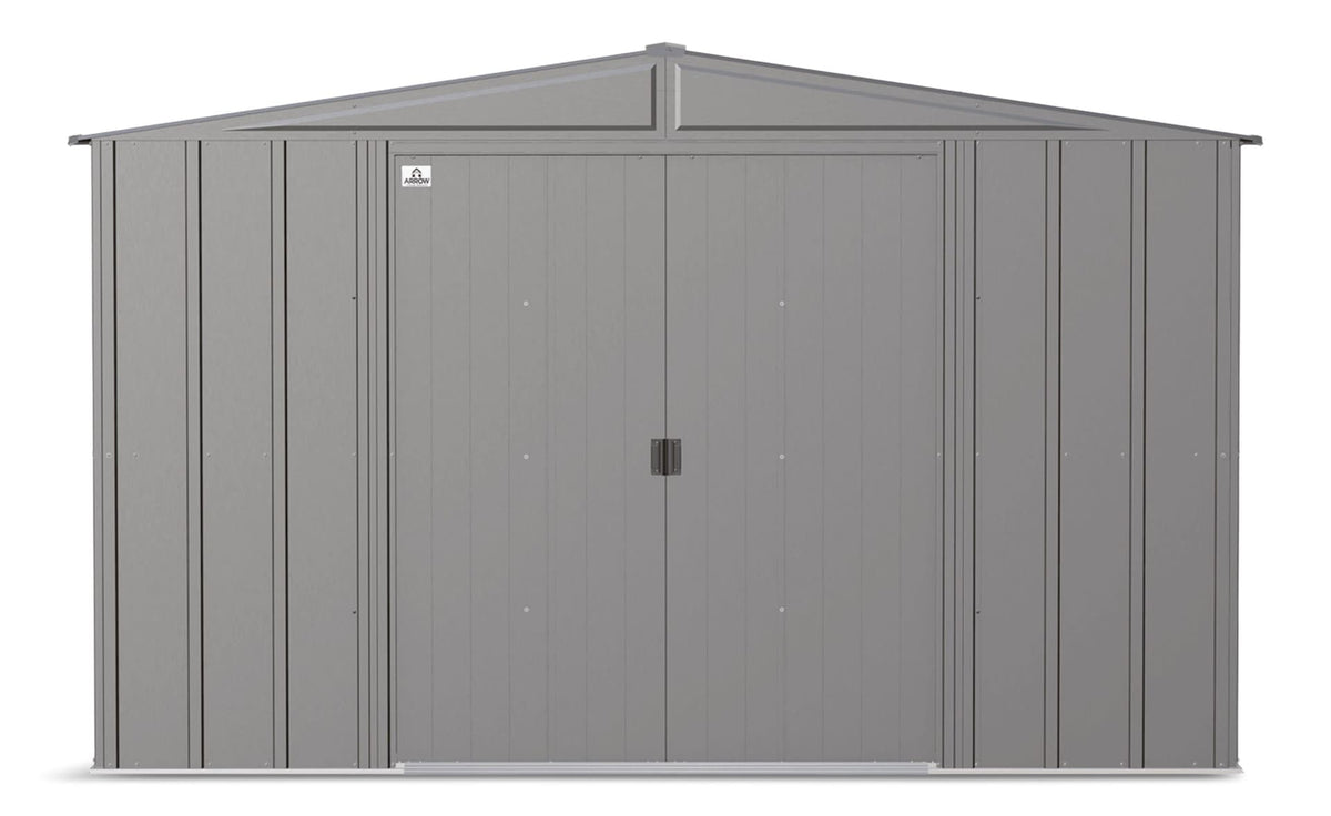 Arrow Classic Galvanized Steel Storage Shed, Charcoal, 10-ft x 8-ft
