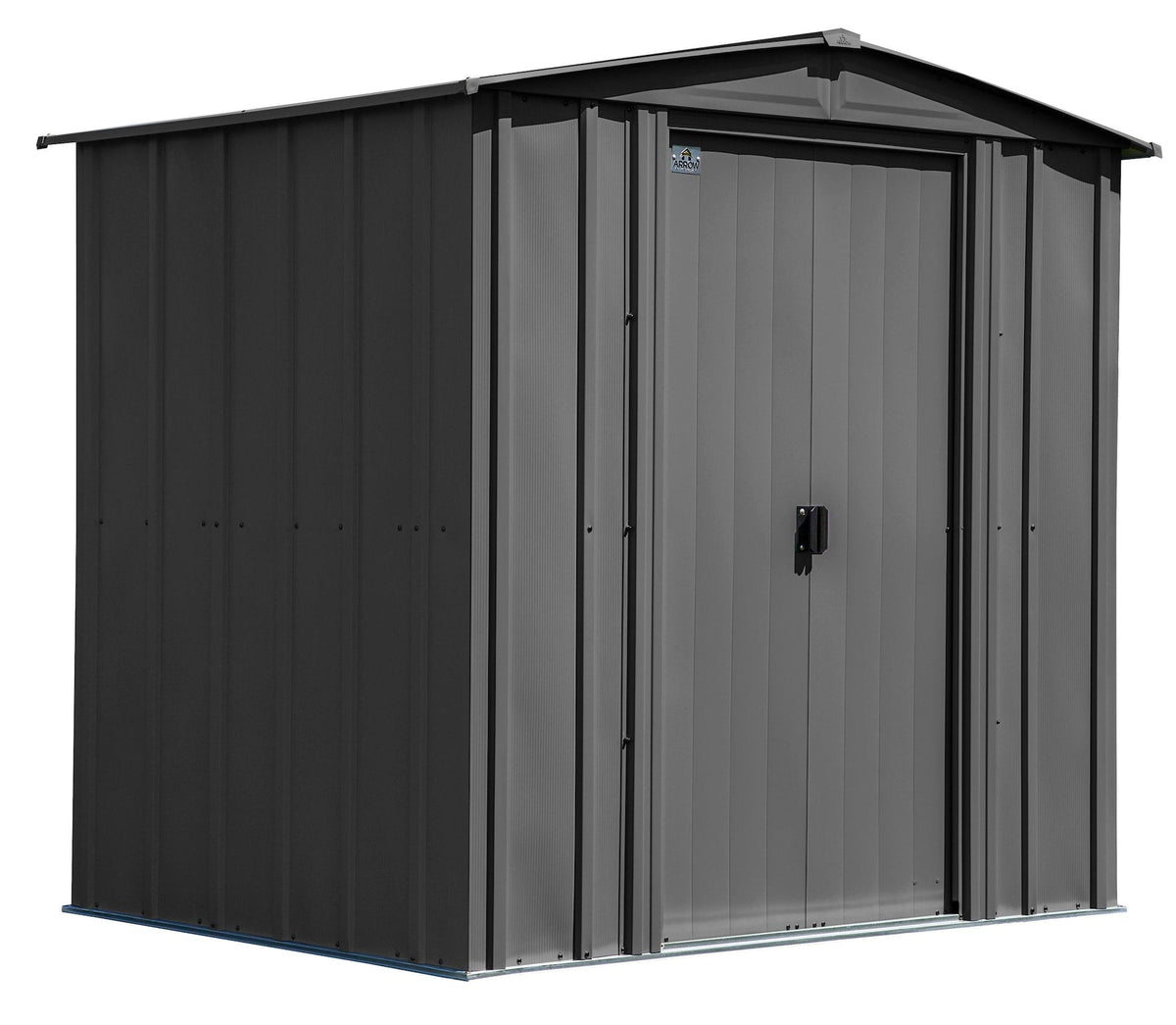 Arrow Classic Galvanized Steel Storage Shed, Charcoal, 6-ft x 5-ft