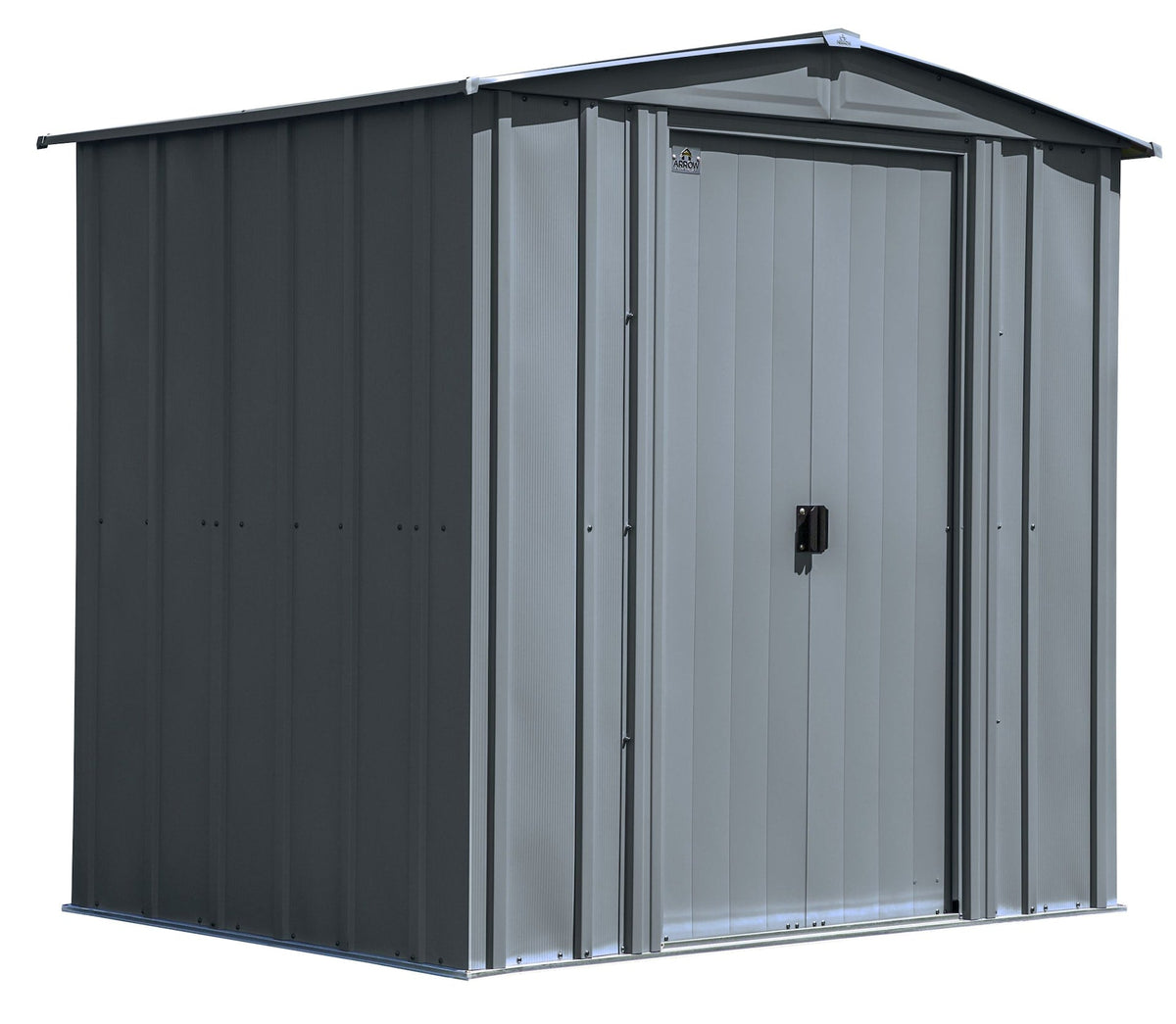 Arrow Classic Galvanized Steel Storage Shed, Charcoal, 6-ft x 5-ft