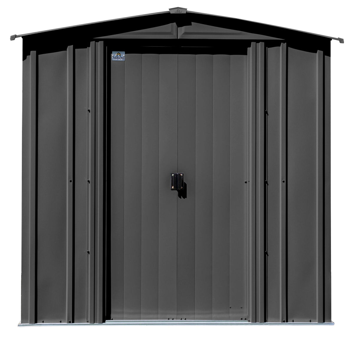 Arrow Classic Galvanized Steel Storage Shed, Charcoal, 6-ft x 7-ft