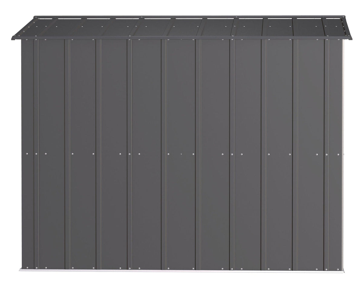 Arrow Classic Galvanized Steel Storage Shed, Charcoal, 8-ft x 8-ft