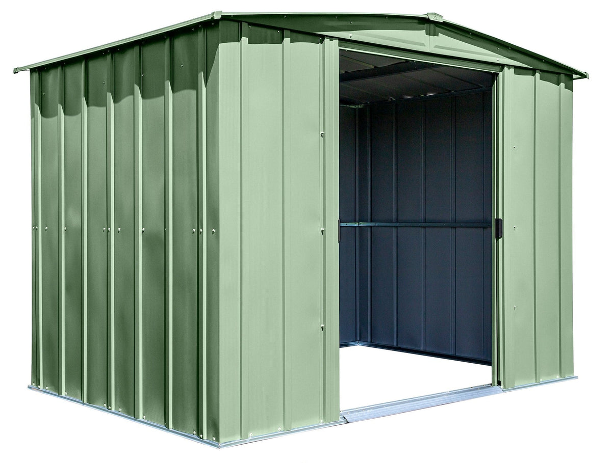 Arrow Classic Galvanized Steel Storage Shed, Sage Green, 8-ft x 6-ft