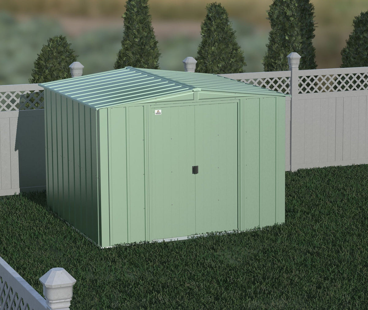 Arrow Classic Galvanized Steel Storage Shed, Sage Green, 8-ft x 8-ft