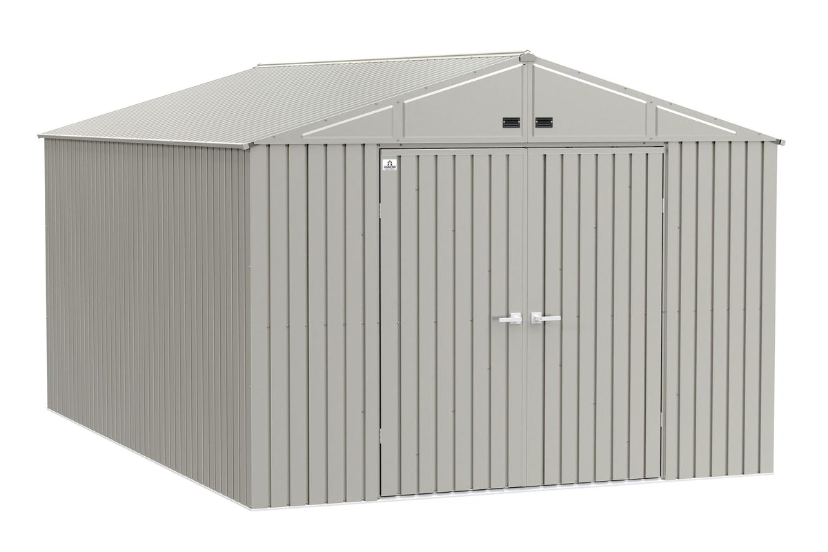 Arrow Elite 10x14-ft Cool Grey Corrosion-Resistant Steel Shed
