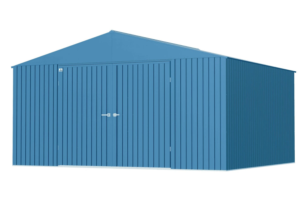 Arrow Elite 14x12-ft Blue Grey Corrosion-Resistant Steel Shed