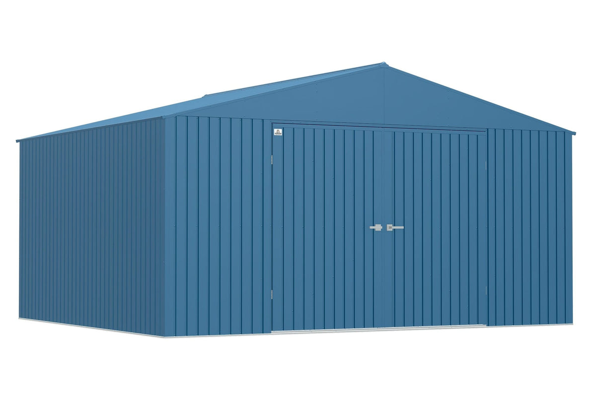 Arrow Elite 14x12-ft Blue Grey Corrosion-Resistant Steel Shed