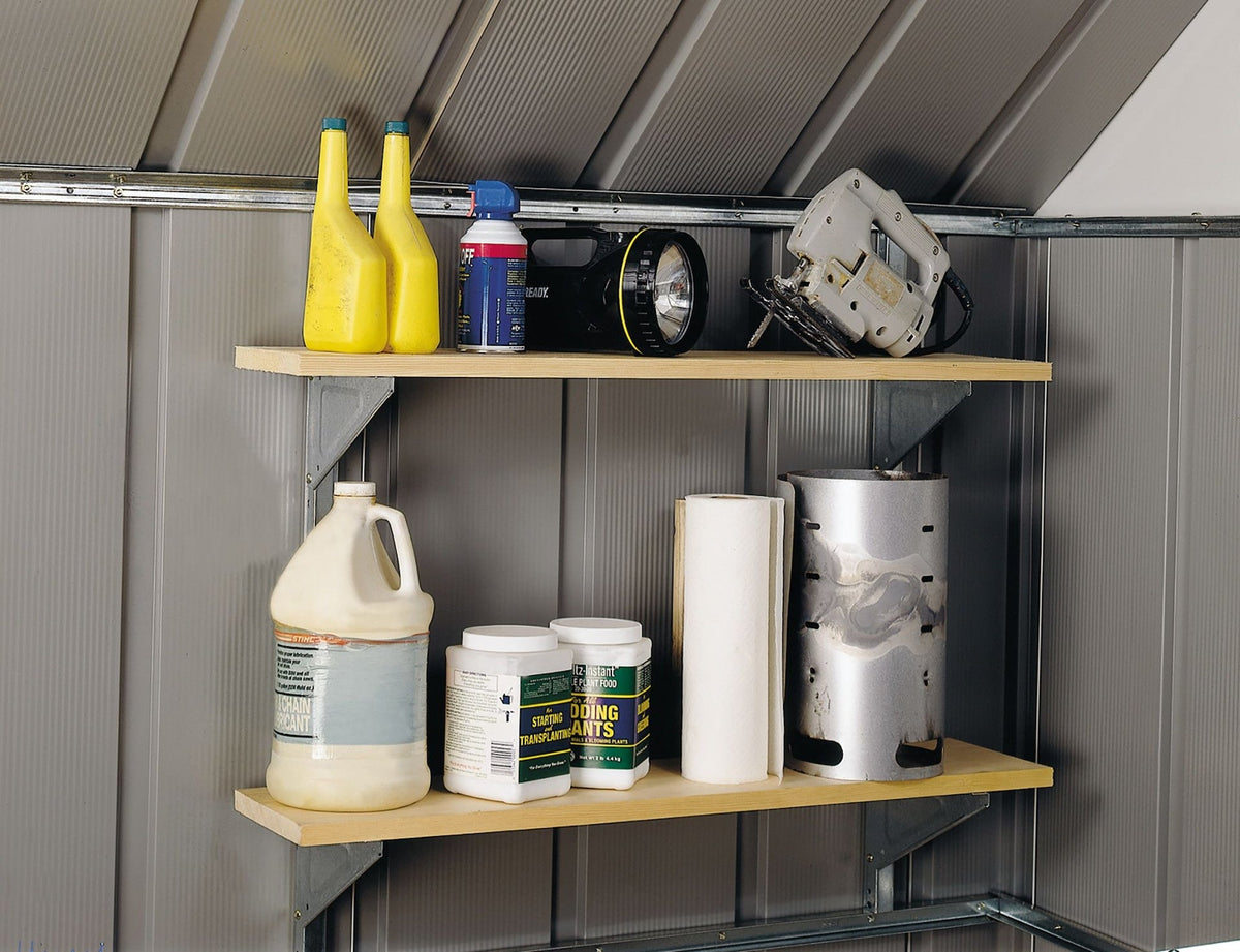 Arrow Galvanized Steel Shelf Kit with Hanger and Brackets