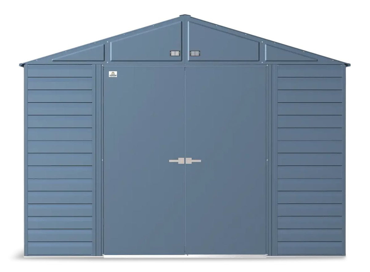 Arrow Select Galvanized Steel Storage Shed, Blue Grey, 10-ft x 8-ft