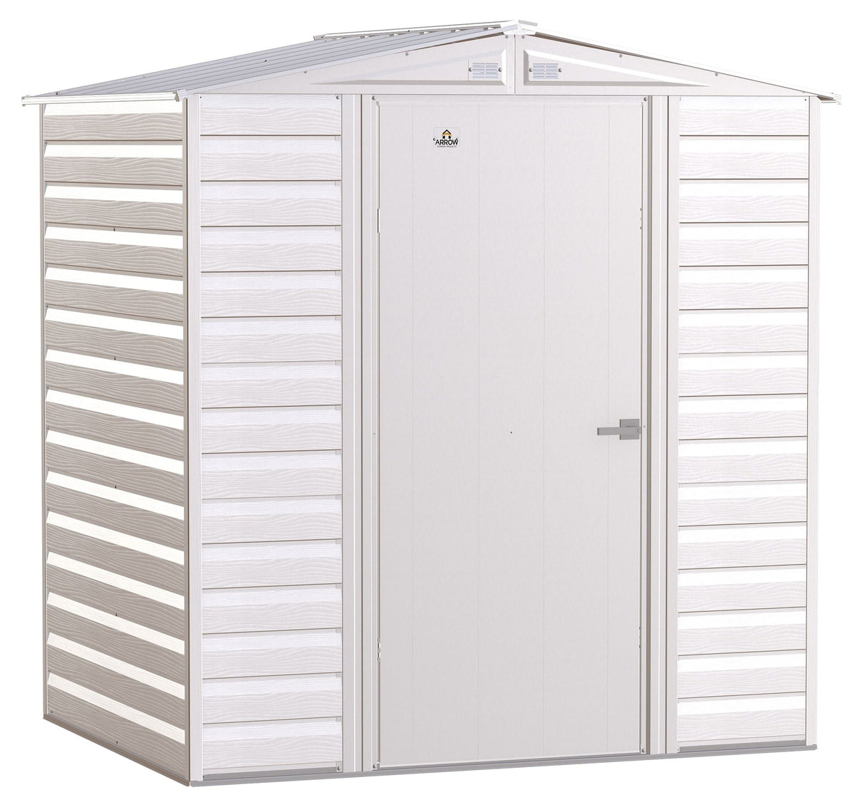 Arrow Select Galvanized Steel Storage Shed, Flute Grey, 6-ft x 5-ft