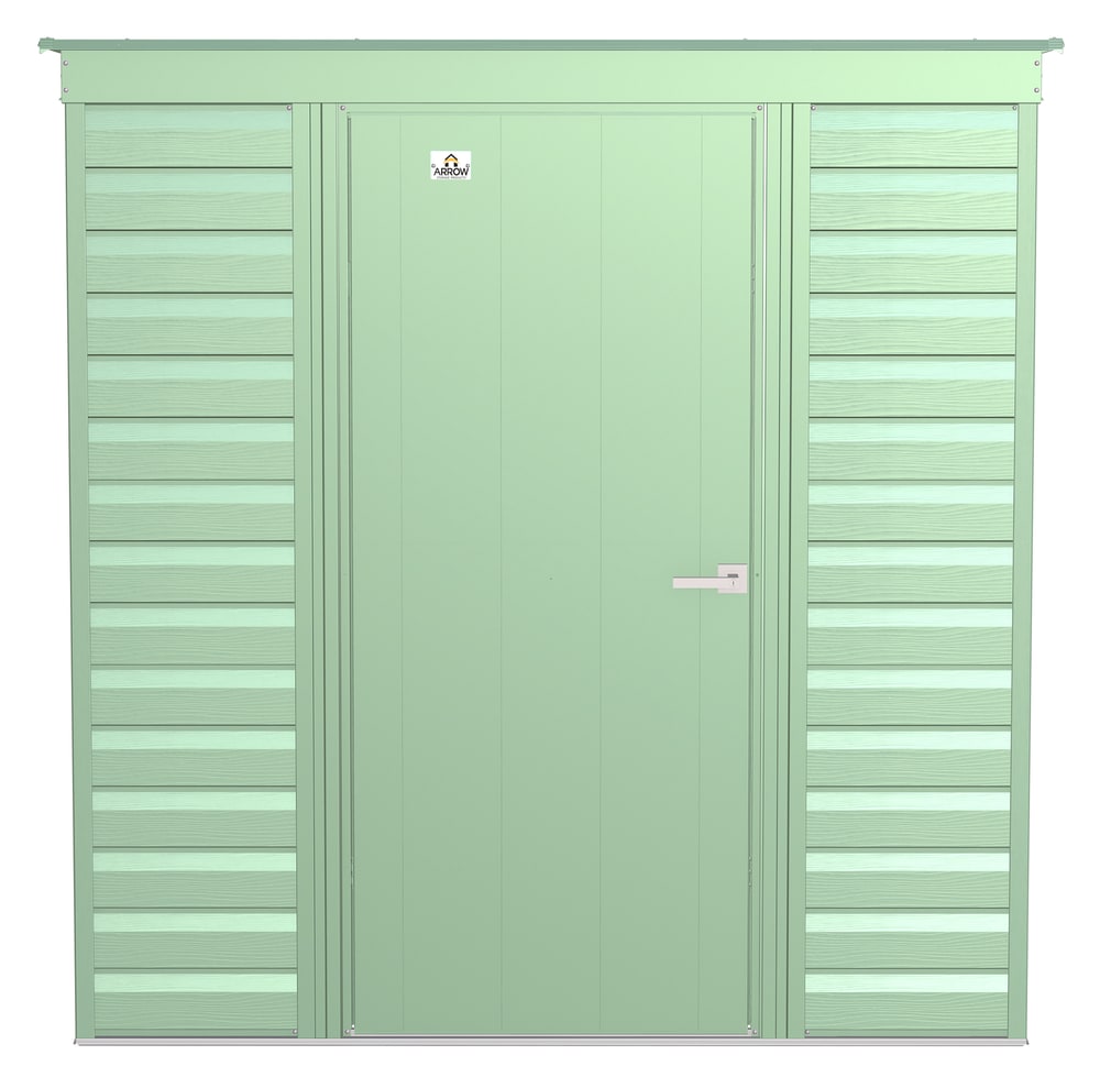 Arrow Select Galvanized Steel Storage Shed, Sage Green, 6-ft x 4-ft