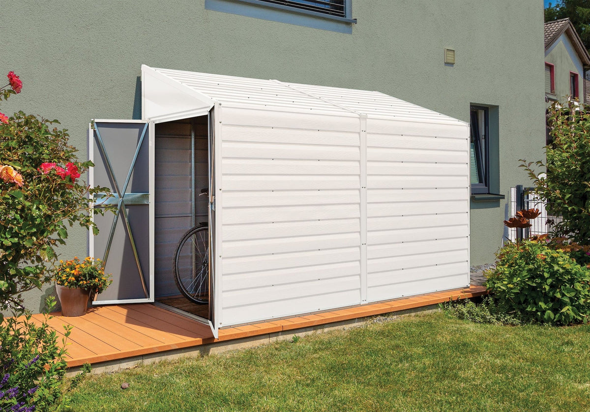 Arrow Yardsaver Electro Galvanized Steel Storage Shed, 4-ft x 10-ft