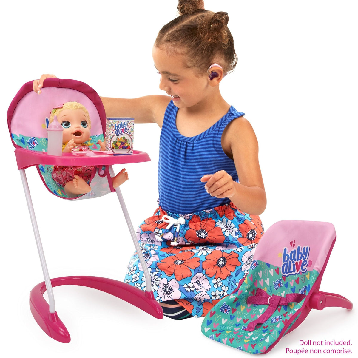 3-in-1 Kids' Doll Playset with 15 Accessories