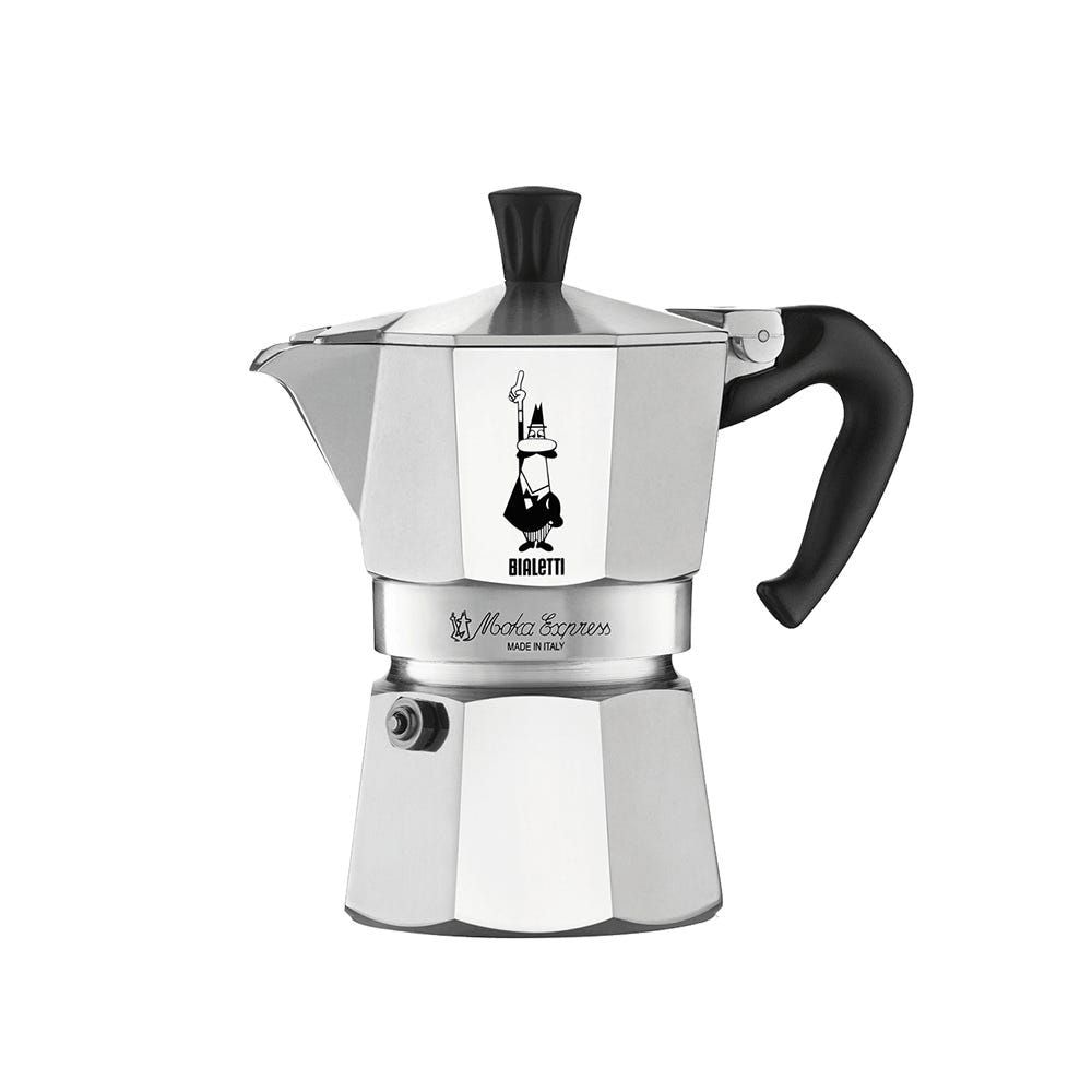 Moka Pot with Ergonomic Anti-Scale Handle, 3-Cup