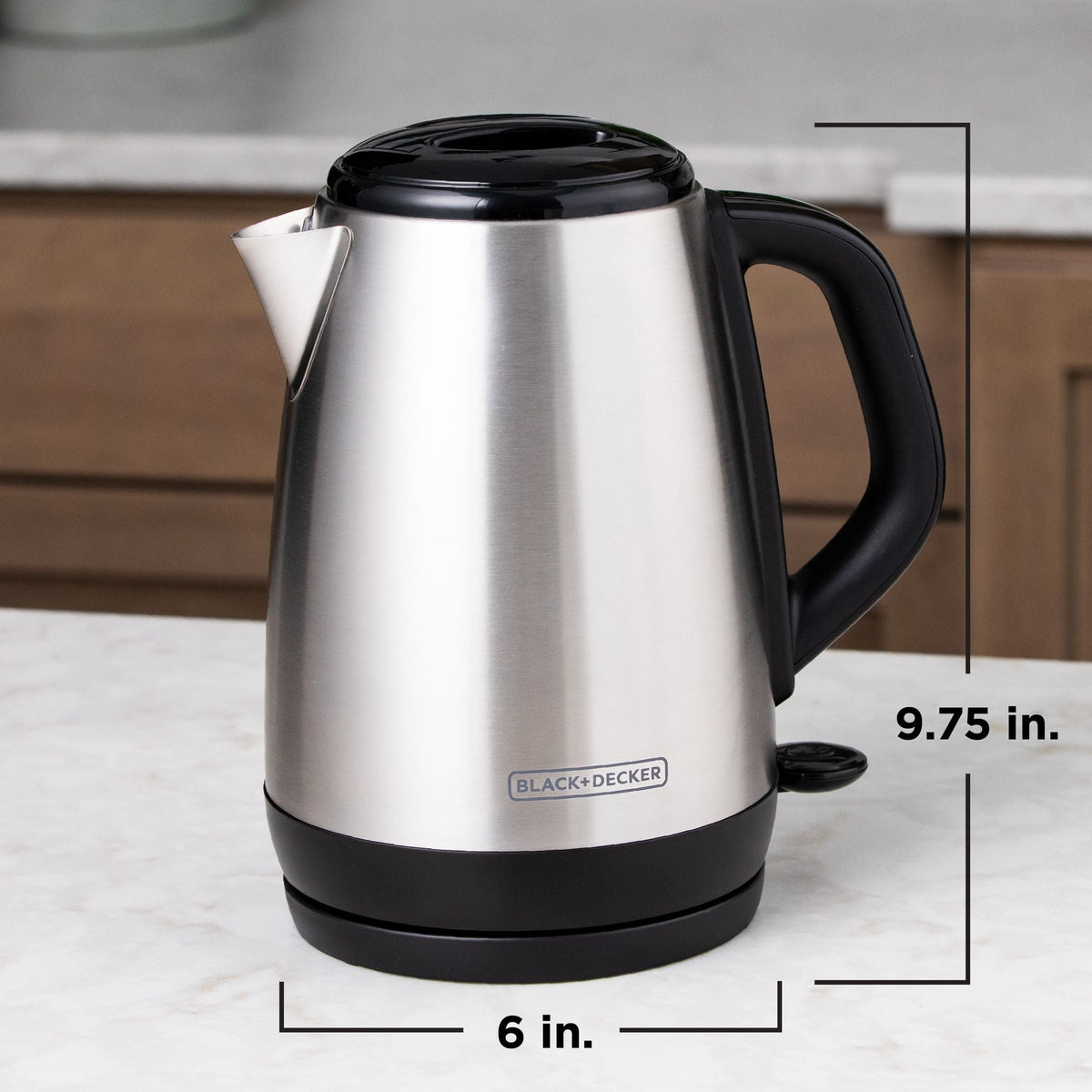 Cordless Electric Kettle with Auto Shut Off, Stainless Steel, 1.7L