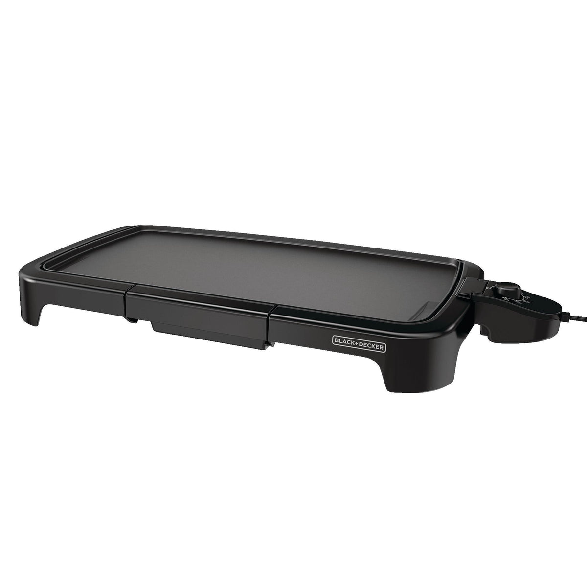 Family Sized Electric Griddle, Black, 20-in x 11-in