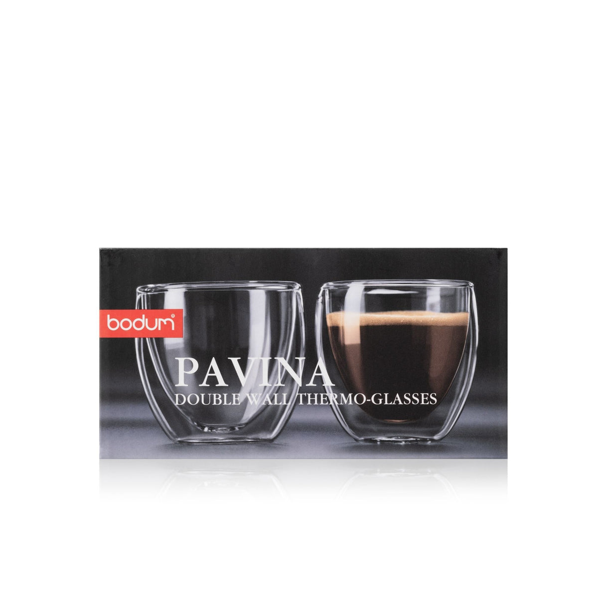 Double Wall Clear Glass Mugs, 2.7-oz, 2-pk