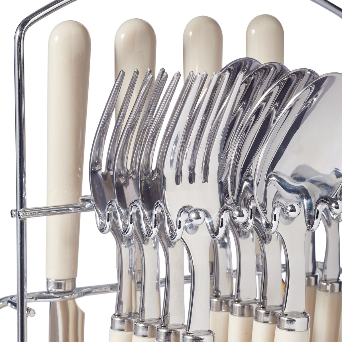 CANVAS Cutlery Rack with Forks, Knives, Spoons, Teaspoons, Stand
