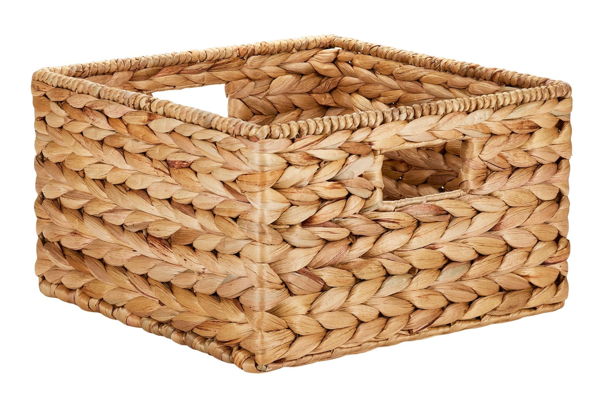 Canvas Hazel Square Woven Water Hyacinth Storage Basket