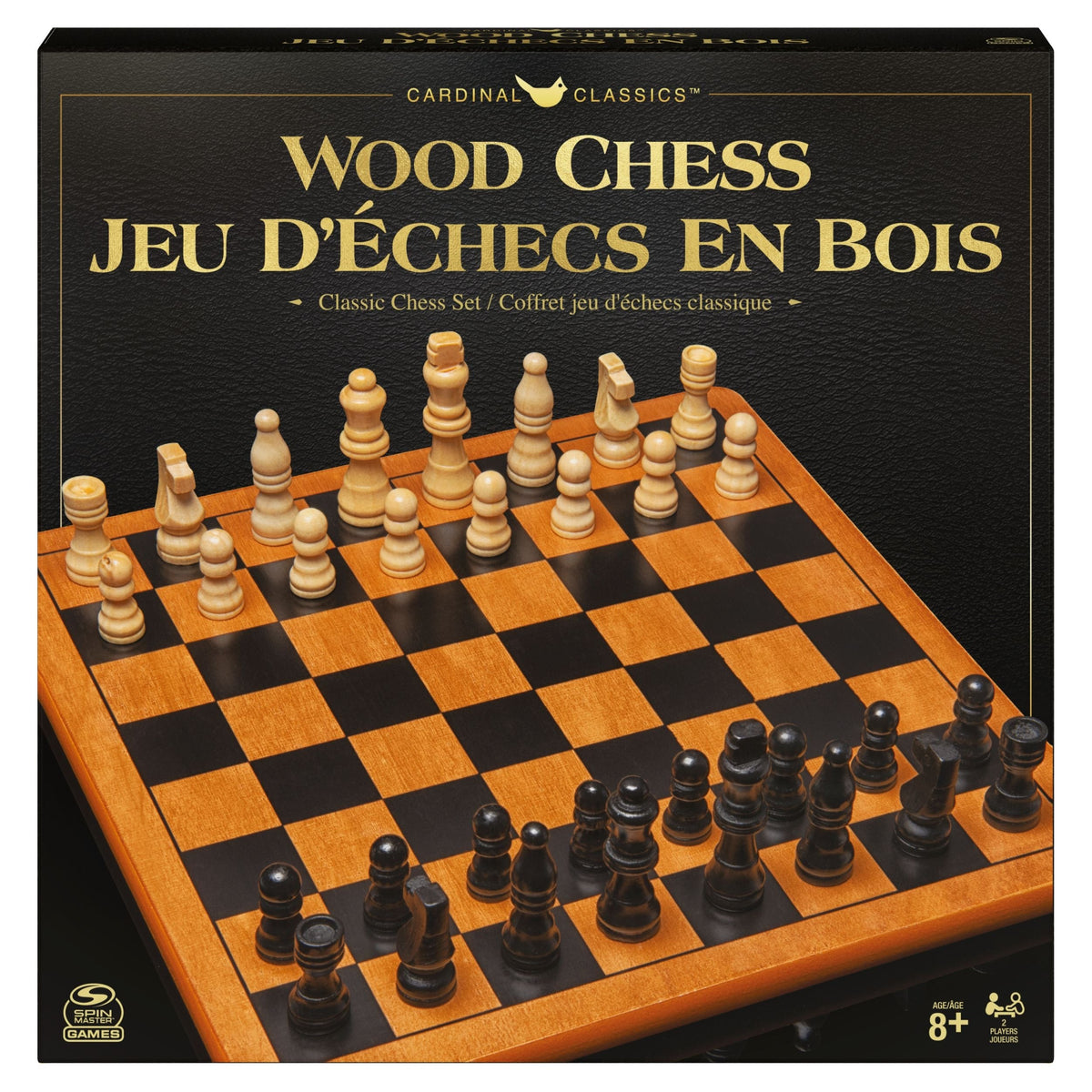 Premium Wood Chess Set, 2 Players, Ages 8+