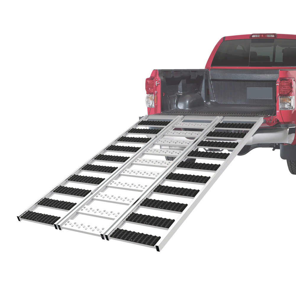 CargoMaster Aluminum Multi-Function Tri-Fold Snowmobile/ATV Ramp, 77 x 54-in, 1500-lb