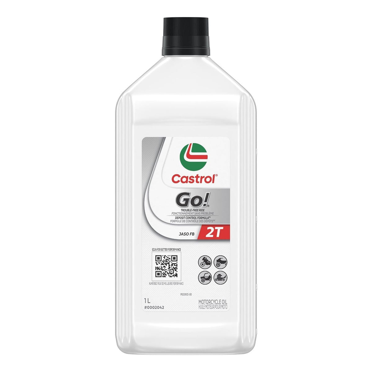 Go! 2-Stroke 2T Motorcycle Oil, 1-L