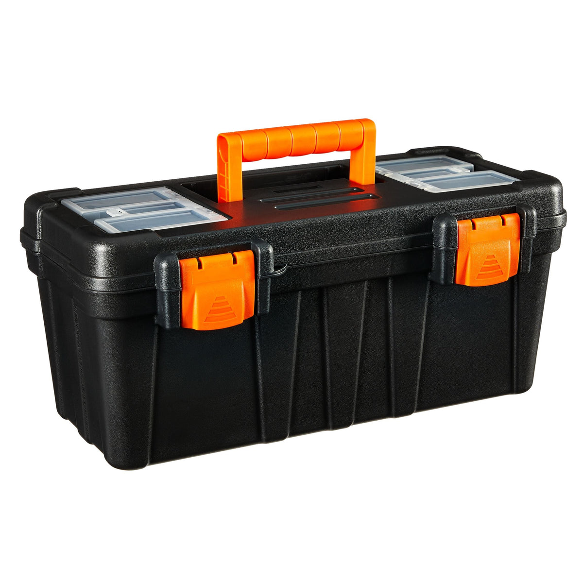 Certified Portable Plastic Tool Box with Removable Tray, 17-in
