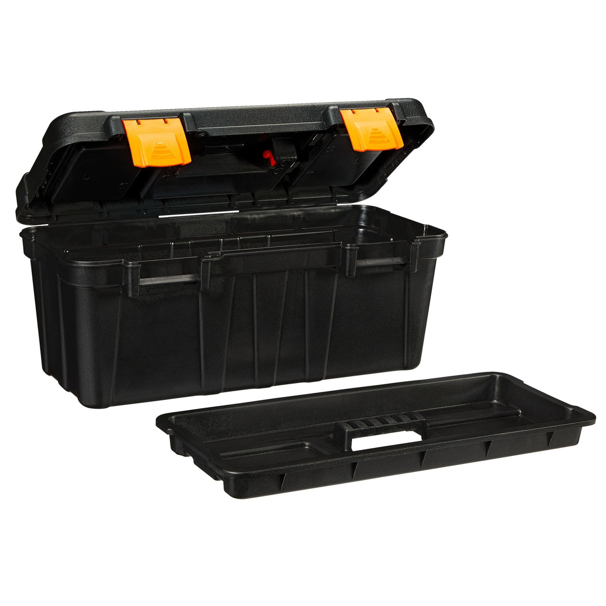 Certified Portable Plastic Tool Box with Removable Tray, 17-in
