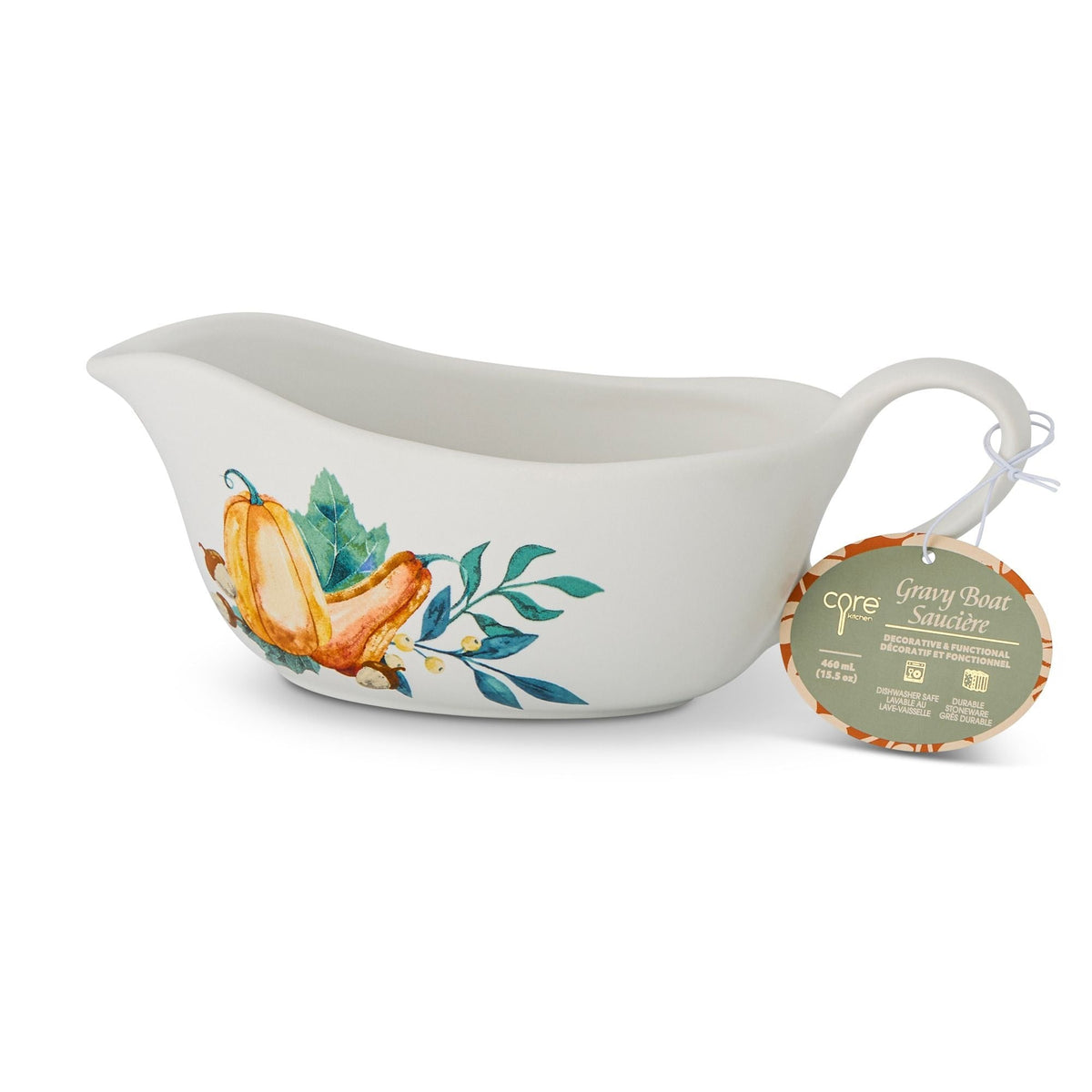 Dishwasher Safe Stoneware Harvest Gravy Boat
