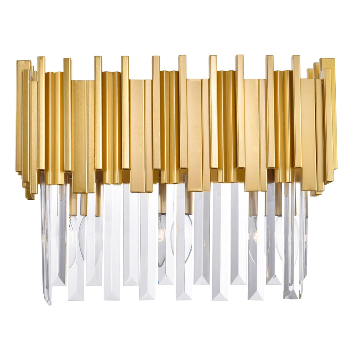 Deco 3-Light Medallion Gold Vanity Light