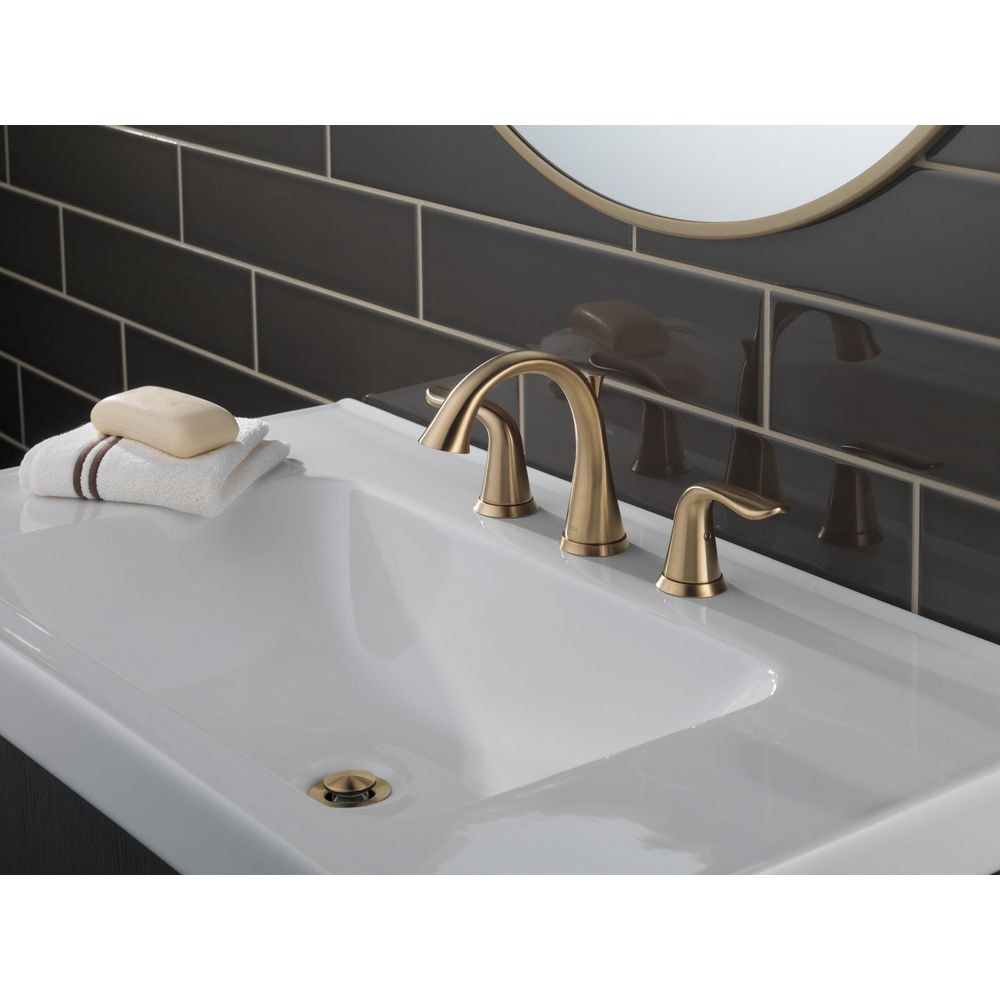 Delta Lahara 2-Handle Widespread Faucet, Champagne Bronze