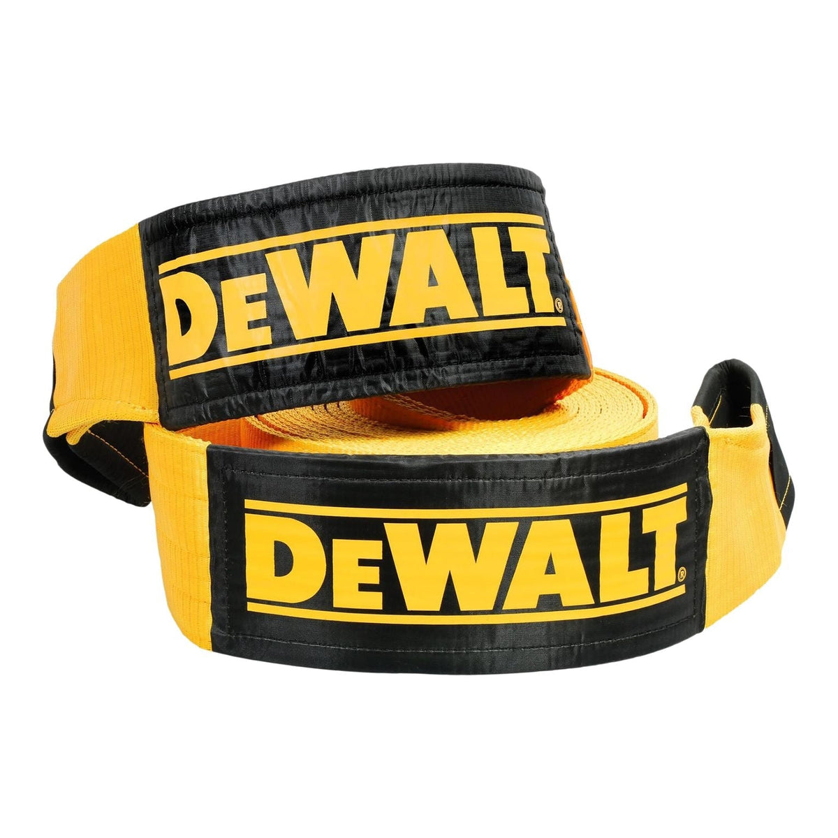 Heavy-Duty 75000-lb Break Strength Looped End Recovery Strap, Yellow, 6-in x 30-ft