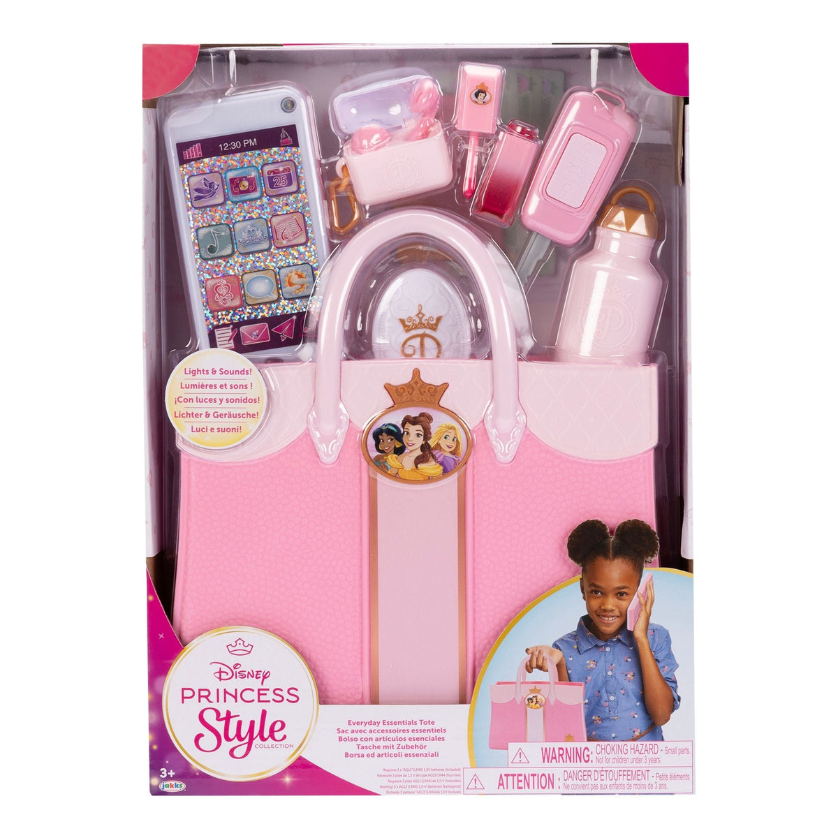 Princess Kids' Style Collection Everyday Essentials Deluxe Tote & Essentials Set for Ages 3+