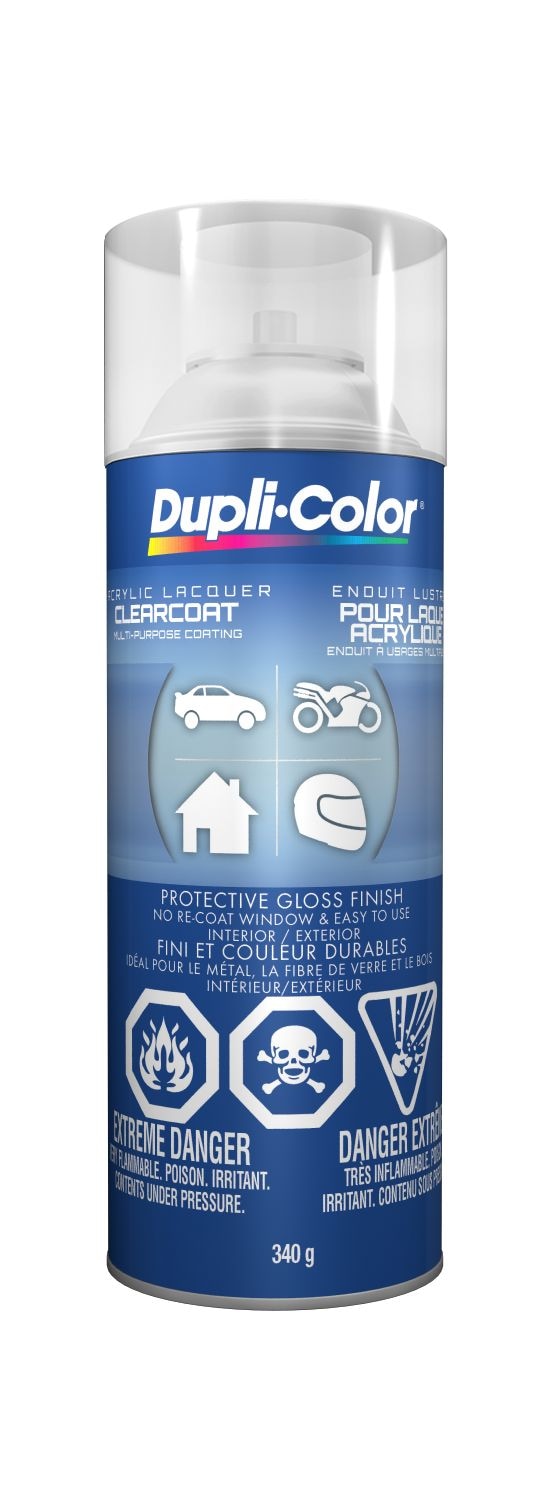 Auto Lacquer Aerosol Paint, Gloss Finish, 340-g