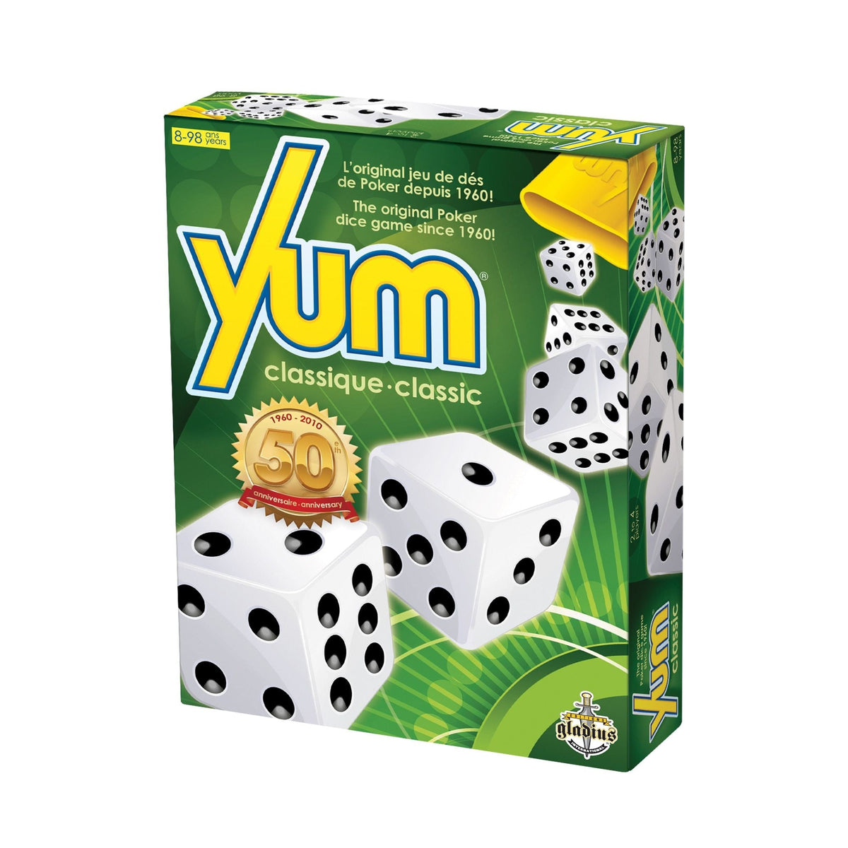 Yum Classic Collector's Edition Poker Dice Game Set, Ages 8+