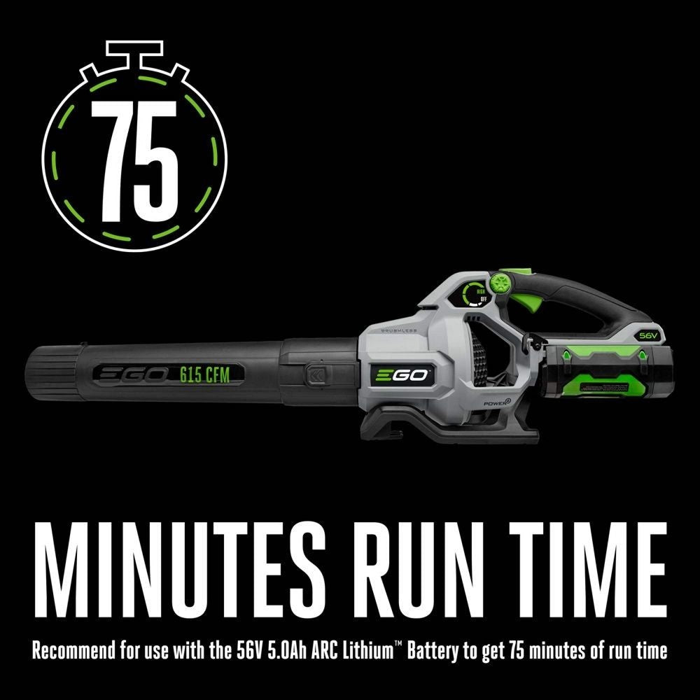 56V Brushless Cordless 615 CFM Leaf Blower, Tool Only