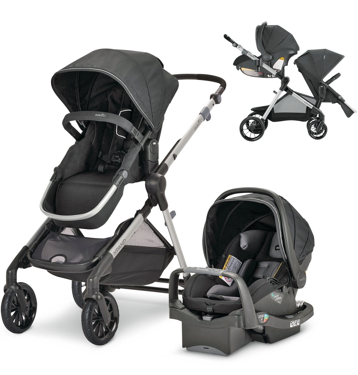 Pivot Xpand Modular Compact Fold Travel System with Stroller & Car Seat