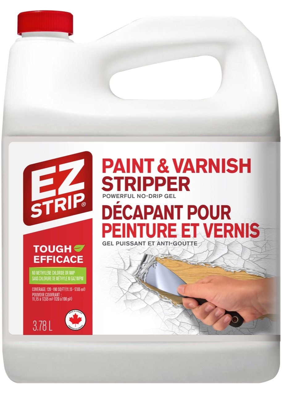 Professional Strength Paint Remover & Varnish Stripper Gel, Low VOC, 3.78-L
