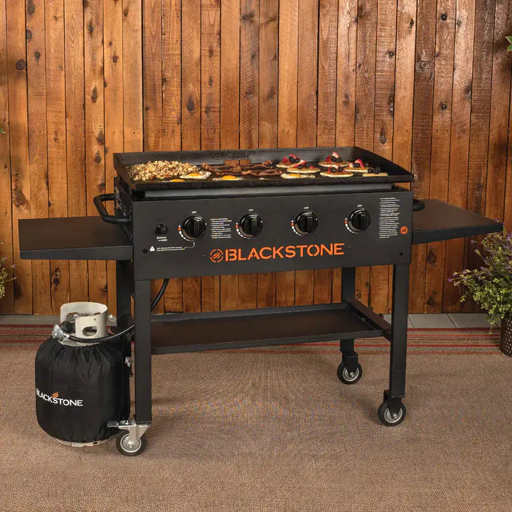 4-Burner 36" Griddle Cooking Station with Side Shelves