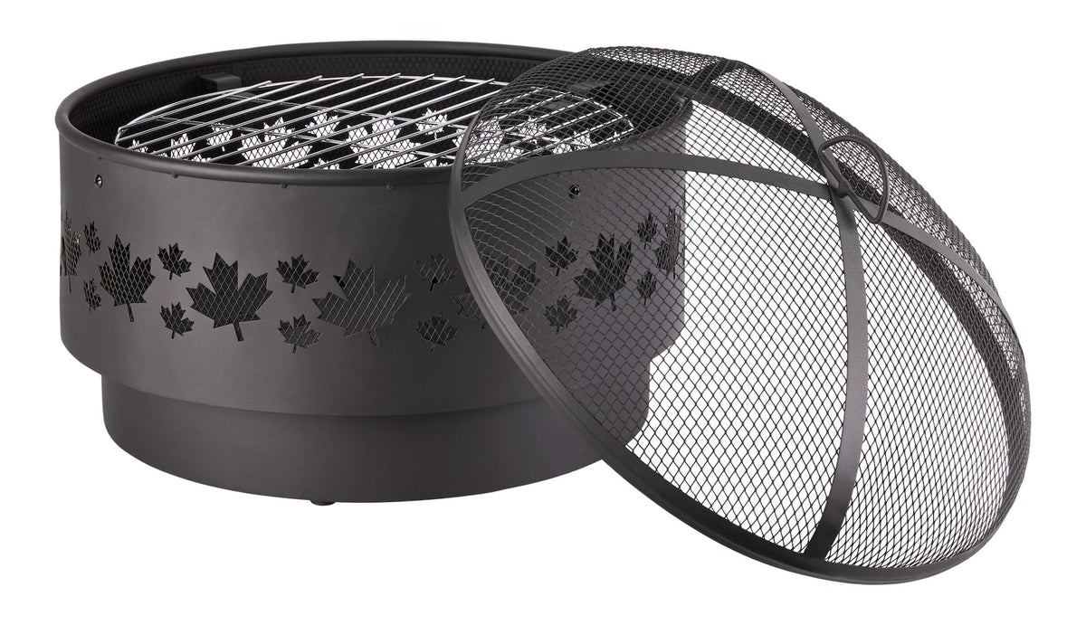 Brome Round Outdoor Wood Firepit, 24-in