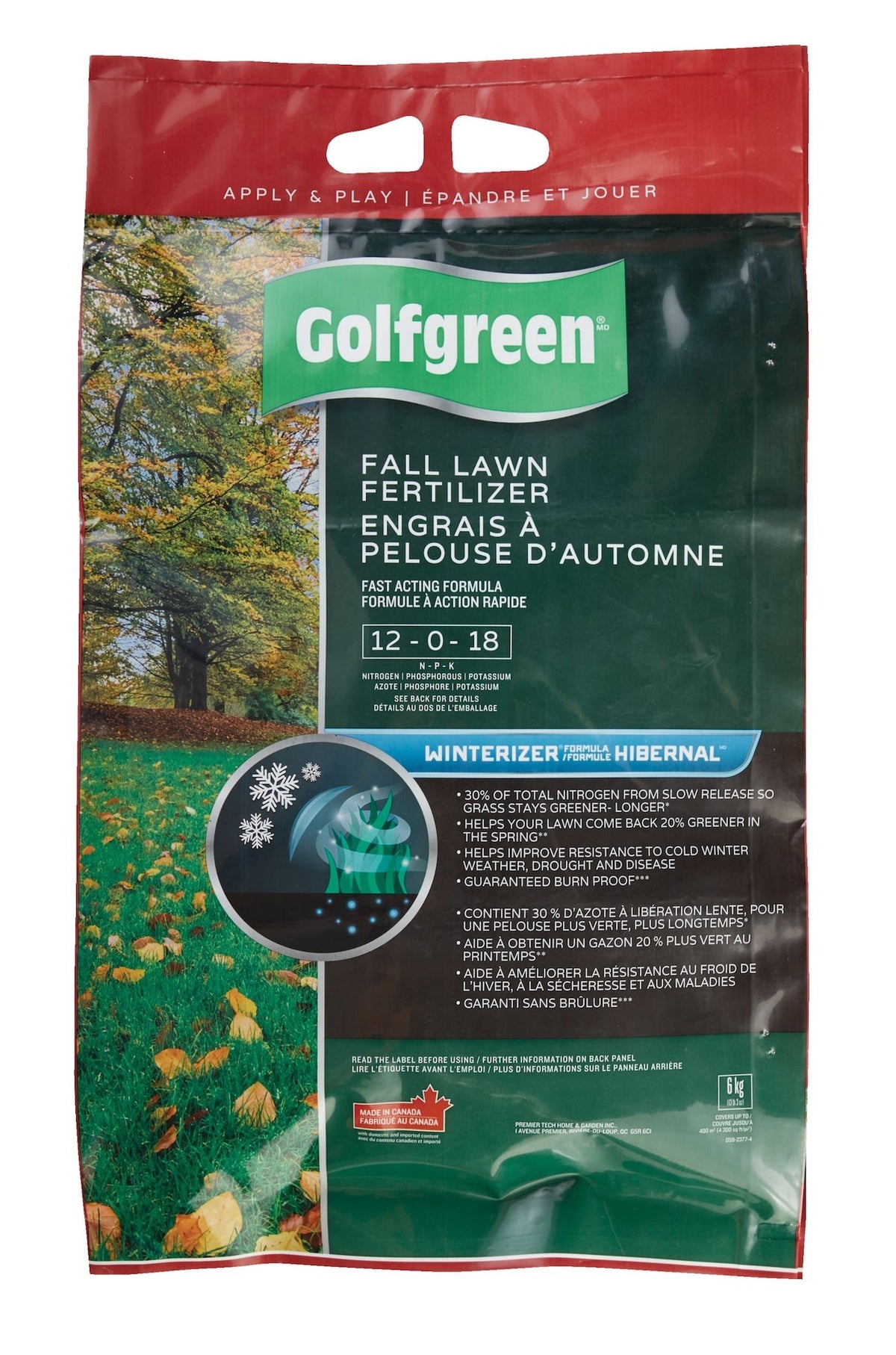 Fall Lawn Fertilizer, 12-0-18, 6-kg
